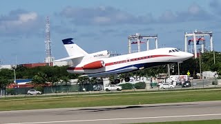 dassault falcon 900ex landing in grand cayman from Tampa [upl. by Nerak]