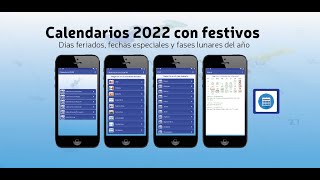 Calendarios 2022 con festivos [upl. by Nevi563]