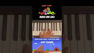 Super Mario World Game Over piano tutorial [upl. by Domph]