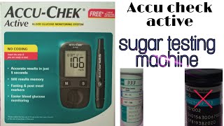 accu check active sugar testing machineaccu check active how to use [upl. by Ahsuas]