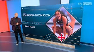 Great Britains Katarina JohnsonThompson wins silver in the womens Heptathlon [upl. by Anilos]