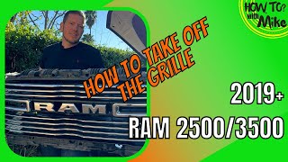 How To Take off the grille from RAM 2500  3500 2019 2020 2021 2022 2023 2024  MampR Automotive [upl. by Aztinad113]