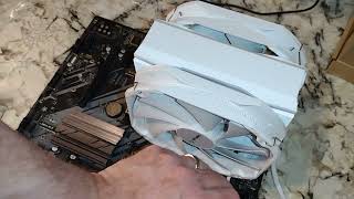 Installing DeepCool AS500 Plus WH CPU Air Cooler LGA 1200 1151 motherboard step by step instruction [upl. by Nodnol]