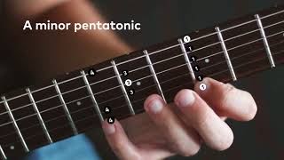 The A Minor Pentatonic Scale 1st Position [upl. by Adamik681]