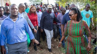 RAILA ODINGA ARRIVES AT FORMER PRESIDENT UHURUS INVADED NORTHLANDS FARM [upl. by Ahsitnauq17]