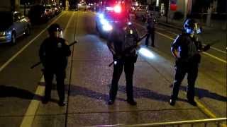 Blocking the Streets in Solidarity with Anaheim  March Against Police Brutality  Seattle 72712 [upl. by Gintz]