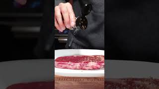 HOW TO GRILL BISON RIBEYE STEAK  Weber Q SHORTS [upl. by Cloris]