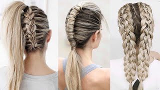 How To Braid Your Own Hair For Complete Beginners  15 EASY Braids For Summer FULL TALK THROUGH [upl. by Gibun949]