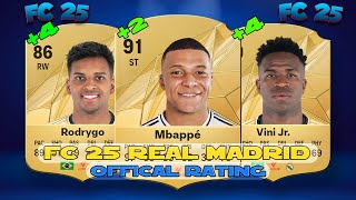 FC 25 Real Madrid Player Ratings Predictions [upl. by Etz281]