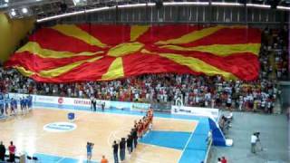 Himna na Makedonija  Sala Boris Trajkovski  Macedonia  Bosnia EuroBasket 2011 [upl. by Photima484]