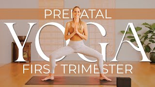 20 minute prenatal yoga first trimester Strength amp Courage for New Moms [upl. by Sabine]