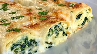 CANELONES DE RICOTA Y ESPINACAS I RECETA FÁCIL⭐️⭐️⭐️⭐️⭐️ [upl. by Annahoj158]