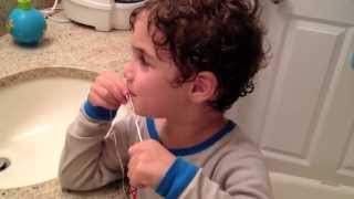 How My Kids Use the OralB Dental Floss [upl. by Noneek653]