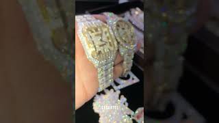 Insane Moissanite Diamond Watches💎 cartierwatches [upl. by Ennis]