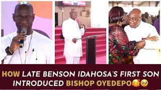 🥰SEE HOW BENSON IDAHOSA’S FIRST SON INTRODUCED BISHOP OYEDEPO AT CGIM PASTORS CONFERENCE YESTERDAY [upl. by Loyce]