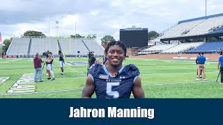 ODU Football Media Day 2024  S Jahron Manning [upl. by Asfah]