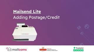 Mailcoms Mailsend Lite  Adding PostageCredit to the Franking Machine [upl. by Fayette]