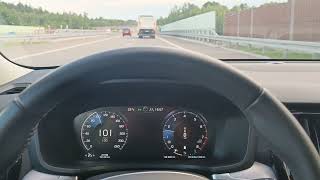 ILE PALI  VOLVO V60 II B3 Mild Hybrid 163HP 100KMH test spalania fuel consumption POV driving [upl. by Llennod]