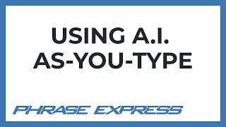 Using AI as you type in any program [upl. by Melda]