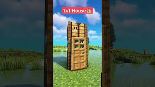 Minecraft 1X1 House🏠 shorts [upl. by Hamann554]