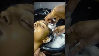 Oiling hair wash in parlourwet hair for towel dryingwet hair dryer setting megha madhabi [upl. by Bred165]