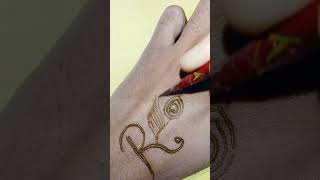 Letter mehndi design viralshort [upl. by Ayokal]