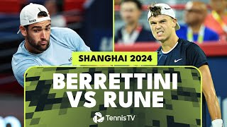 Matteo Berrettini vs Holger Rune Match Highlights  Shanghai 2024 [upl. by Epuladaug834]