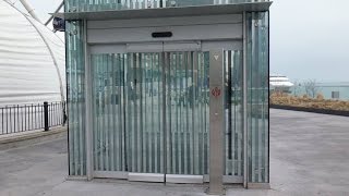 Awesome Full Glass Hydraulic Elevator at Navy Pier in Chicago IL [upl. by Camden]