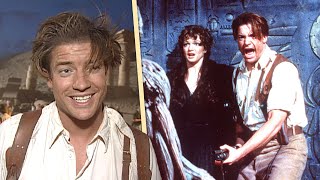 The Mummy Brendan Fraser and Rachel Weiszs RARE OnSet Interviews Flashback [upl. by Led]