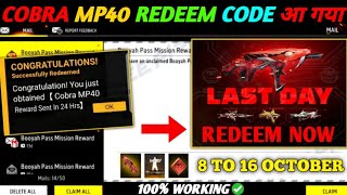 FREE FIRE REDEEM CODE TODAY 9 OCTOBER REDEEM CODE FREE FIRE  FF REDEEM CODE TODAY 9 OCTOBER [upl. by Nrubliw862]