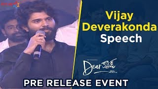 Vijay Deverakonda Speech  Dear Comrade Pre Release Event  Rashmika Mandanna  Bharat Kamma [upl. by Carnahan22]