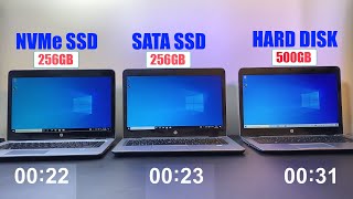 NVME SSD VS SATA SSD VS HDD [upl. by Bartolomeo]