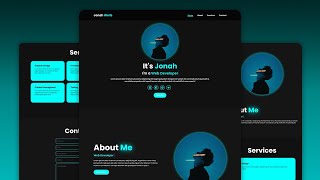 Build a Responsive Personal Portfolio Website Using HTML CSS Javascript [upl. by Vasilek]