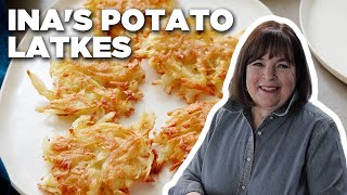 Ina Gartens Potato Latkes  Barefoot Contessa  Food Network [upl. by Marin787]