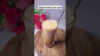 Salted Vanilla Iced Latte ☕️❤️ chocolate coffee shorts [upl. by Ib]