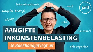 Aangifte inkomstenbelasting voor ondernemers  Cursus boekhouden door de boekhoudjuf [upl. by Verda]