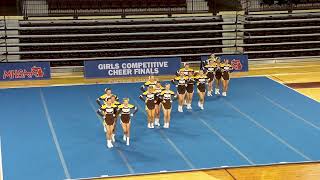 State runnerup Rochester Adams round 3 routine in MHSAA Division 1 Competitive Cheer Finals 2024 [upl. by Rotkiv]