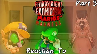 Reaction to FNF Marios Madness v2 Part 3 [upl. by Rattan]