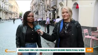 Catania sottacqua il video del coraggio di Angela Isaac  UnoMattina 21102024 [upl. by Octave]