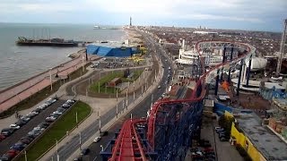 Big One front seat onride HD POV Blackpool Pleasure Beach [upl. by Hogle]