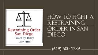 How to fight a restraining order in San Diego [upl. by Gregson626]