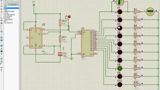 chenillard CD4017 et astable NE555 [upl. by Notyarb]