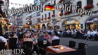 The Longest Bar in the World Düsseldorfs Old TownGermany Tour 4KHDR Video  2024 [upl. by Naletak]