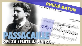 🎼 RHENÉBATON  Pasacaille OP35  Flute amp Piano  Sheet Music Scrolling [upl. by Purington]