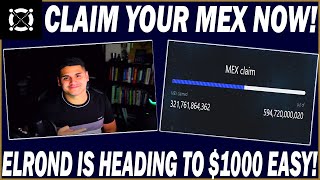 Claim Your Maiar Exchange MEX Tokens NOW Elrond Is Going to 1000 EASY Price Prediction [upl. by Hermine607]