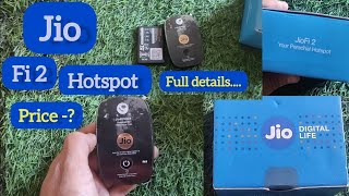 Jio Fi2 hotspot Unboxing Full Details  Best hotspot for mobile amp Pc  Jio Wifi  Jio hotspot [upl. by Htebsil]