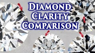 Diamond Clarity Comparison VS1 vs VS2 SI1 SI2 VVS1 VVS2 I1 IF I2 I3 FL Ring Chart Explained Scale SI [upl. by Akira]