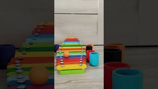 Xylophone satisfying Reverse video cat reversevideo marblerunandmore [upl. by Lednam74]