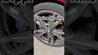 Dipped my Rims black bmw bmwsociety carguy [upl. by Itram]