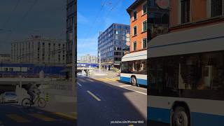 VBZ Hess Doppelgelenk Trolleybus bei der Langstrasse Zürich [upl. by Ellehsyt]